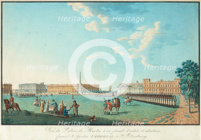 The Marble Palace in Saint Petersburg, c. 1800. Artist: Paterssen, Benjamin (1748-1815)