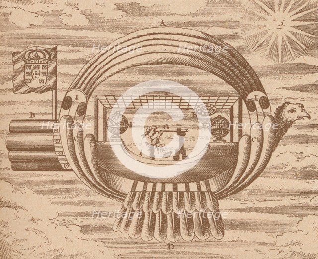 The flying ship, c1709 (1919). Artist: Unknown.