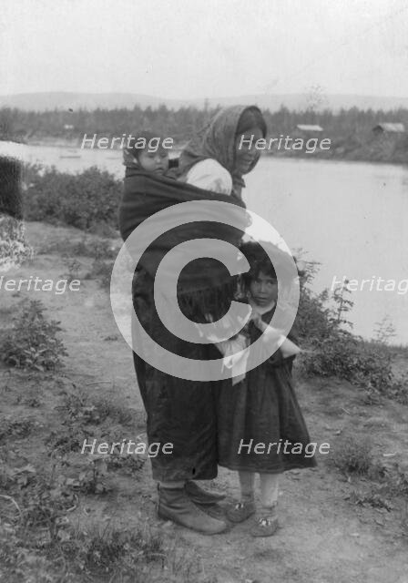 Athapascan Indian mother and children, between c1900 and 1923. Creator: Unknown.