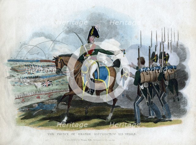 'The Prince of Orange Distributing His Medals', 1815. Artist: Unknown