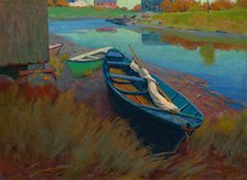 Boats at Rest, c. 1895. Creator: Arthur Wesley Dow.