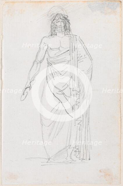 Statue of Zeus Holding a Thunderbolt, probably c. 1754/1765. Creator: Hubert Robert.