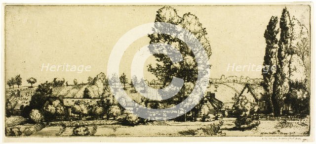 Landscape, Poigny, 1907. Creator: Donald Shaw MacLaughlan.