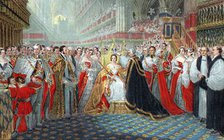 Queen Victoria's coronation, 1837 (1887). Artist: Unknown