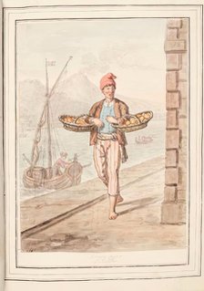 Limon Cryer of Naples, leaf from 'A Collection of Dresses by David Allan Mostly from Nature', 1776. Creator: David Allan.