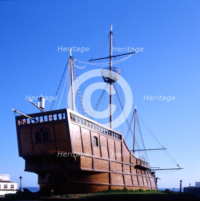 Replica of Columbus caravel.