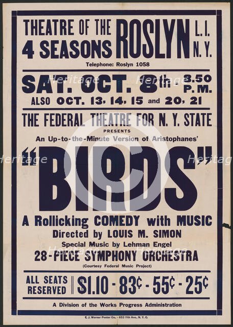 Birds, Roslyn, NY, 1938. Creator: Unknown.