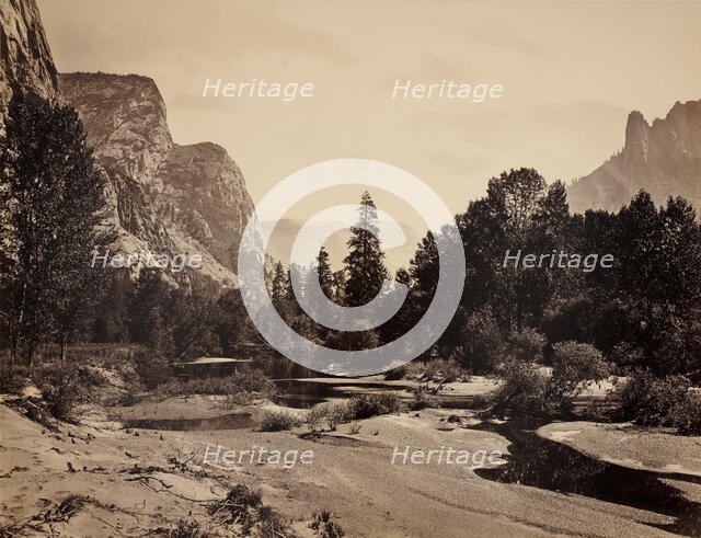 Up Yosemite Valley From The Foot Of El Capitan, 1865-66. Creator: Carleton Emmons Watkins.
