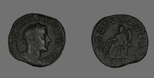 Sestertius (Coin) Portraying Emperor Gordianus, 238-244. Creator: Unknown.