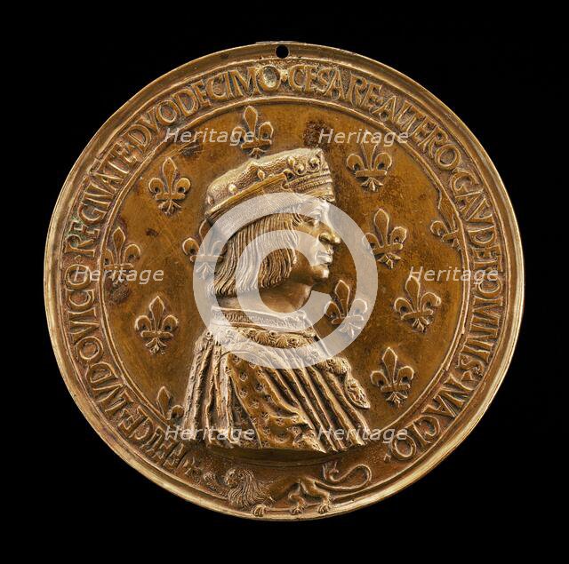 Louis XII, 1462-1515, King of France 1498 [obverse], 1499/1500. Creator: Jean van Saint-Priest.