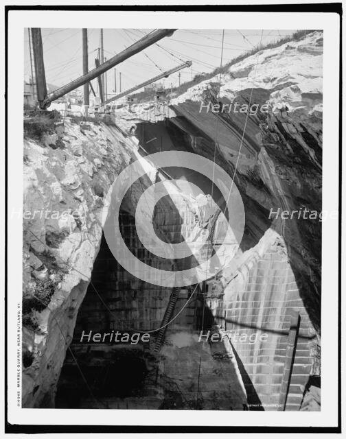 Marble quarry, near Rutland, Vt., between 1900 and 1906. Creator: Unknown.