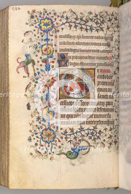 Hours of Charles the Noble, King of Navarre (1361-1425), fol. 286v, St. Marcel, c. 1405. Creator: Master of the Brussels Initials and Associates (French).