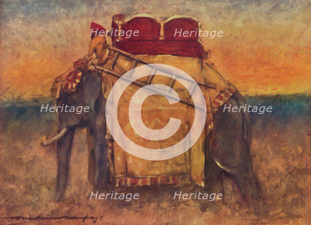 'An Elephant of Central India', 1903. Artist: Mortimer L Menpes.