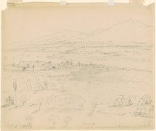 Valley with River and Mountains, 1843. Creator: William Sidney Mount.