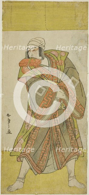 The Actor Ichikawa Danjuro V as Prince Koretaka Disguised as the Courier Izutsu Chuji ..., c. 1781. Creator: Shunsho.