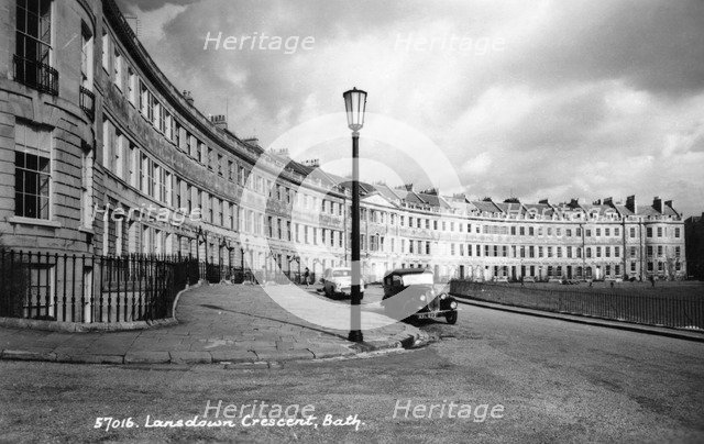 Lansdown Crescent, Bath, 1909.Artist: EA Sweetman & Son Ltd