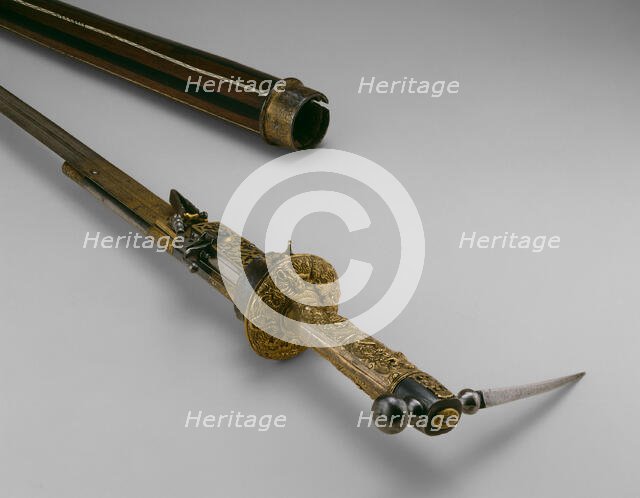 Walking Stick-Hammer-Sword-Wheellock Pistol, Augsburg, 1590/1600. Creator: Unknown.