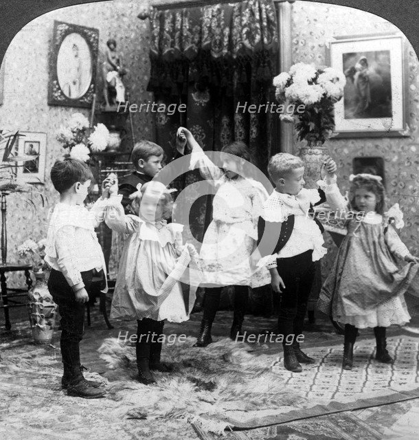 'The Dancing Lesson'.Artist: American Stereoscopic Company