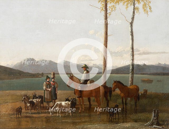 Morning at the Tegernsee, 1827. Creator: Wilhelm von Kobell.