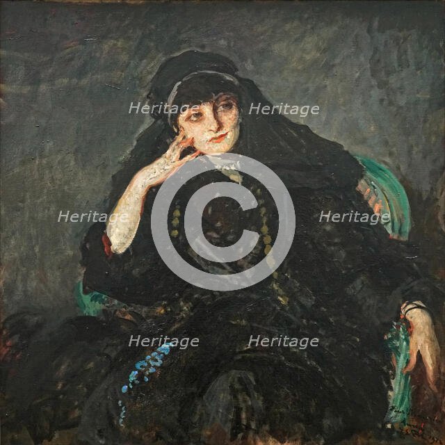 Portrait of Anna-Elisabeth, Comtesse Mathieu de Noailles (1876-1933), 1912. Creator: Blanche, Jacques-Émile (1861-1942).