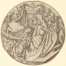 Christ Blessing the Virgin, c. 1450. Creator: Master ES.