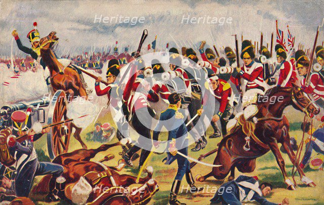 'The Sherwood Foresters. The Advance of The Sherwood Foresters at Salamanca', 1812, (1939).  Artist: Unknown.