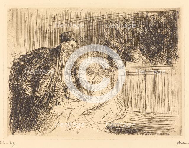 The Lawyer Talking to the Prisoner (second plate), 1909. Creator: Jean Louis Forain.