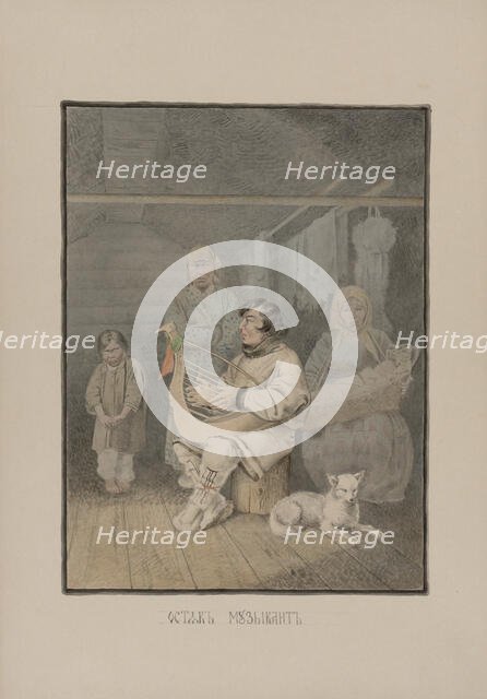 Khant musician, 1862-1887. Creator: Mikhail Znamensky.