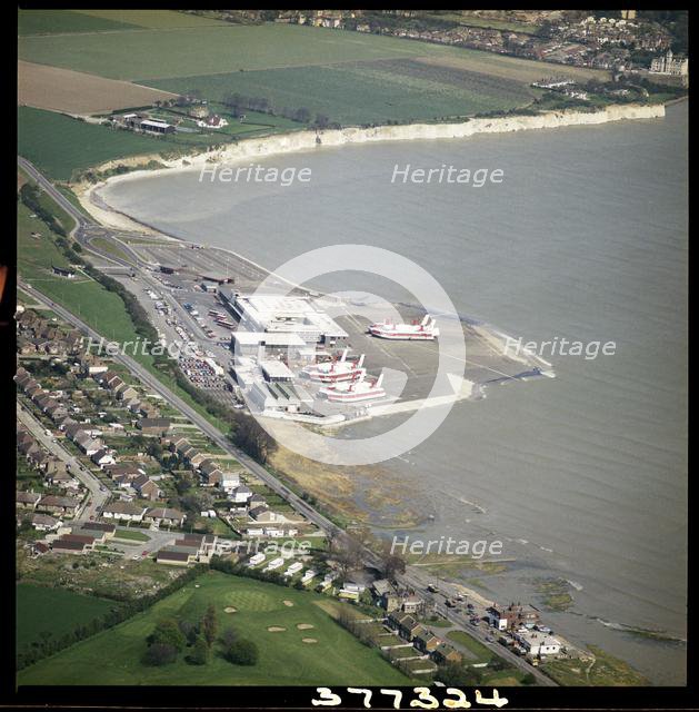 Hovercraft port at Pegwell Bay, Ramsgate, Kent, 1979. Creator: Aerofilms.