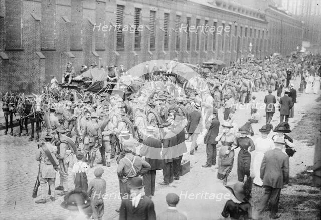 N.Y. troops (war game), between c1910 and c1915. Creator: Bain News Service.