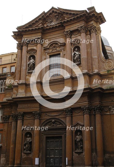 Exterior detail, Church of the Most Holy Trinity of Pilgrims, Rome, Italy, 17th century (2009).  Creator: LTL.