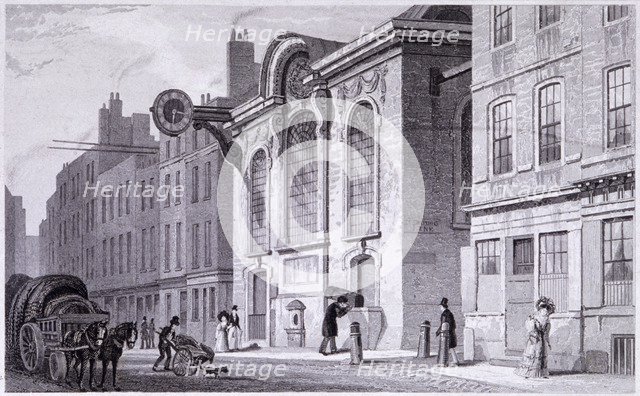 St Swithin London Stone, London, 1831. Artist: James Tingle