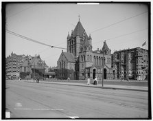 Copley Square, Trinity Church, Art Museum, Public Library, Boston, Mass., c1906. Creator: Unknown.