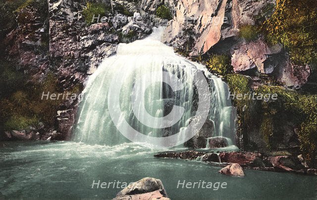 Kamyshlinsky Waterfall, located at the Confluence of the Kamyshla River...., 1911-1913. Creator: Sergei Ivanovich Borisov.