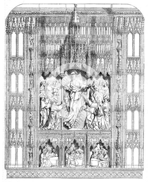 The Reredos in the Cloister of Sherborne Minster, 1858. Creator: Unknown.