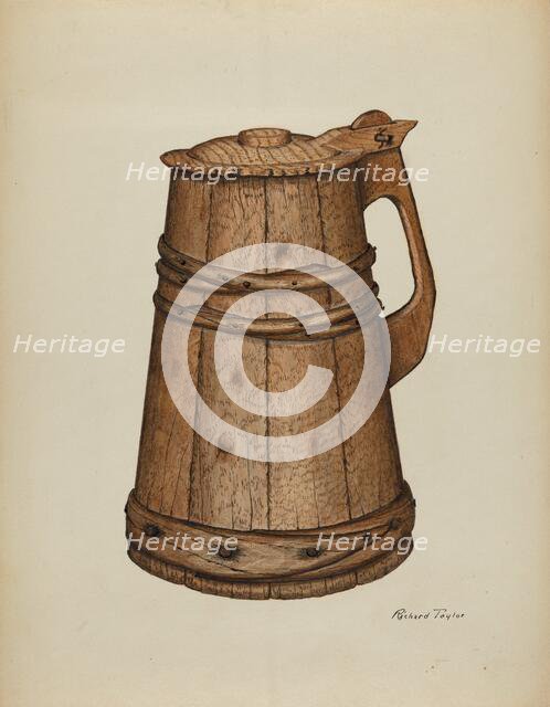 Wood Tankard, 1940. Creator: Richard Taylor.
