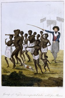 'Group of Negros, as imported to be sold for Slaves', Surinam, 1793. Artist: William Blake