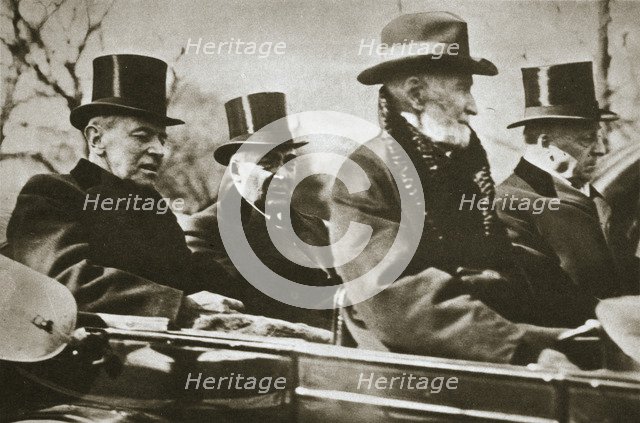 Presidents Wilson and Harding travelling to the Capitol, Washington DC, USA, 1921. Artist: Unknown