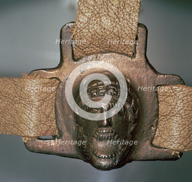 Romano-British bronze mount with mask, 2nd century. Artist: Unknown