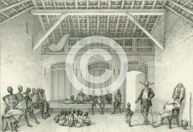 Shop for selling slaves, 1835. Creator: Debret, Jean-Baptiste (1768-1848).