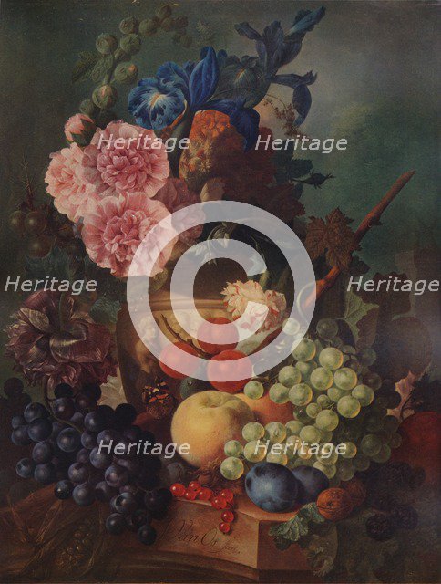 'Ornamental Vase of Flowers and Fruit', c1798, (1938). Artist: Jan van Os.