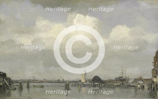 Harbour view, c.1890.  Creator: Jacob Henricus Maris.