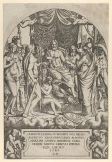 Jupiter on his Throne, 1547. Creator: Leon Davent.