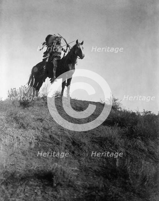 Ready for the charge-Apsaroke, c1908. Creator: Edward Sheriff Curtis.