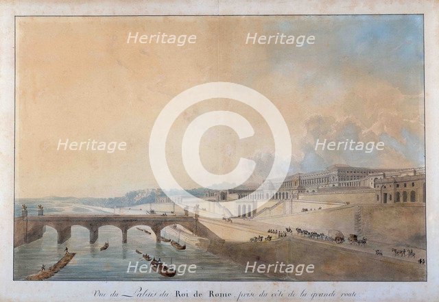 View of the Palace of the King of Rome as Seen from garden side.