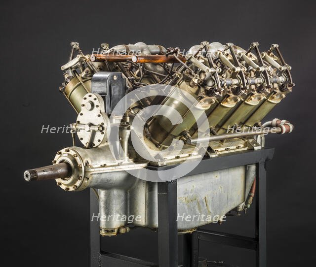 Curtiss OXX-6, V-8 Engine, ca. 1916. Creator: Curtiss Aeroplane and Motor Company.
