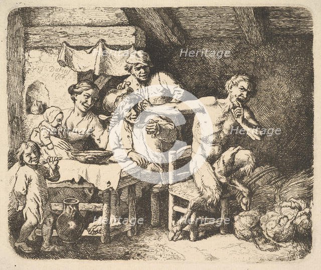 The Satyr and the Peasant, 1764. Creator: Christian Wilhelm Ernst Dietrich.