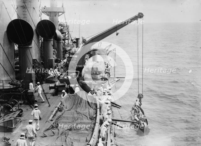 Boat Drill on USS Washington, between c1910 and c1915. Creator: Bain News Service.