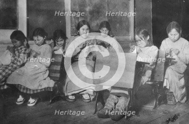 Sewing class, between c1900 and c1930. Creator: Unknown.