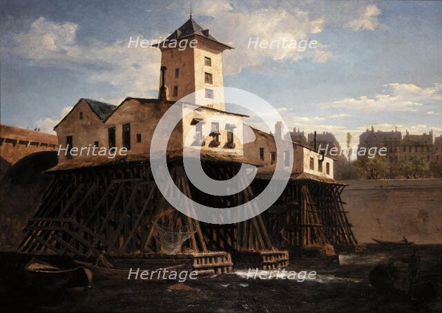 The Notre-Dame pump, 1849. Creator: Leon-Auguste Melle.